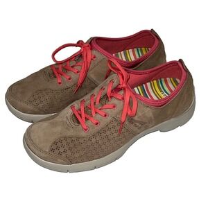 Dansko Elise Tan Suede Lace-up Comfort Walking Shoe Women's Size 42  US 11.5-12